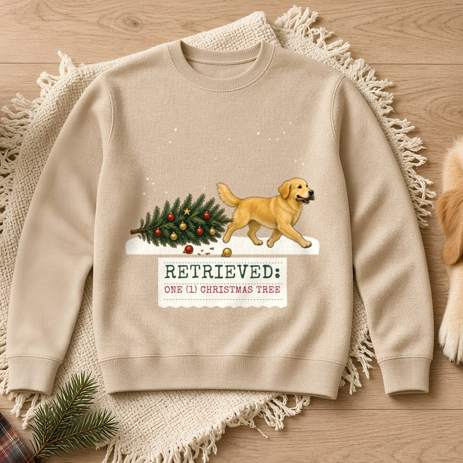 Retrieved Christmas Tree sweatshirt